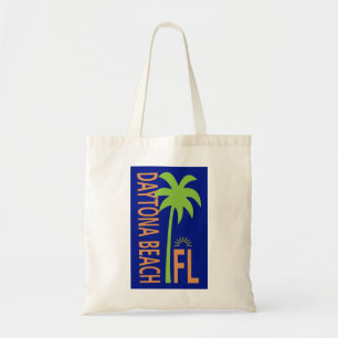 Daytona Beach Florida Geometric with Palm Tree Tote Bag