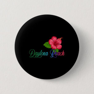 Daytona Beach Florida Hibiscus Flower 6 Cm Round Badge