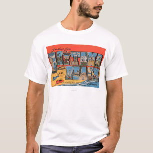 Daytona Beach, Florida - Large Letter Scenes T-Shirt