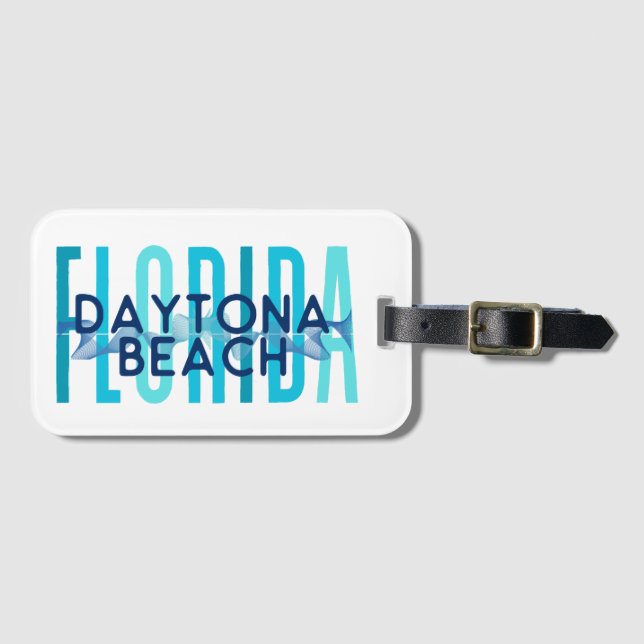 Daytona Beach Florida (Ocean Wave) Luggage Tag (Front Horizontal)