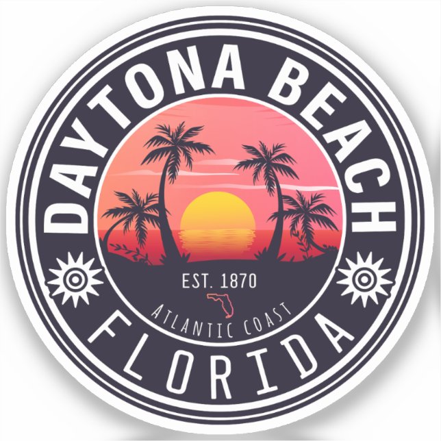 Daytona Beach Florida Palm Trees Souvenirs 60s (Front)