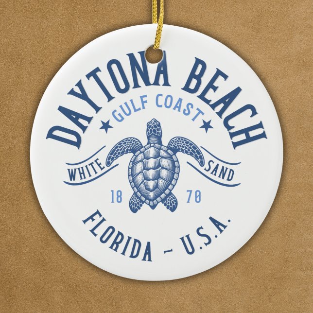 Daytona Beach Florida Paradise Beach Ceramic Tree Decoration (Creator Uploaded)