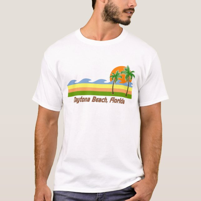 Daytona Beach Florida RETRO Tshirt (Front)