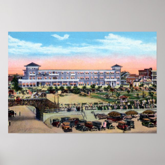 Daytona Beach Florida Seaside Hotel and Boardwalk Poster (Front)