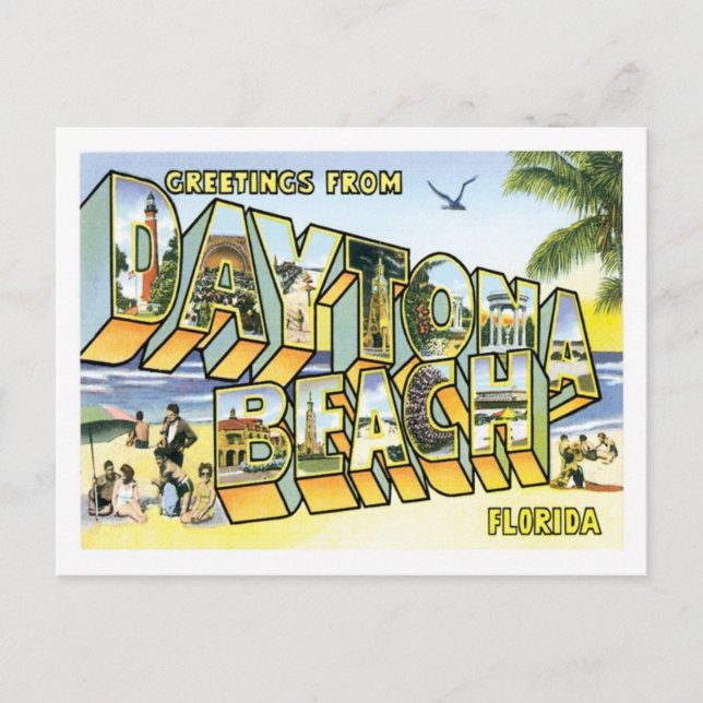 Daytona Beach Florida Travel US City Postcard (Front)