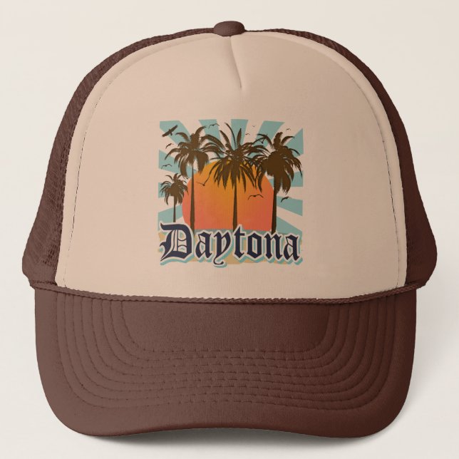 Daytona Beach Florida USA Trucker Hat (Front)