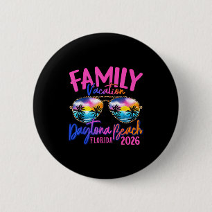 Daytona Beach Florida Vacation 2026 Matching Famil 6 Cm Round Badge