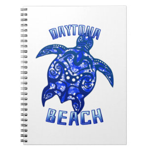 Daytona Beach Florida Vacation Tribal Turtle Notebook