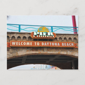 Daytona Beach Main Pier Boardwalk Bridge Postcard