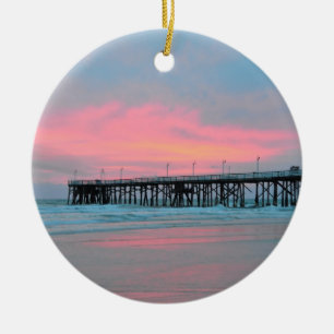 Daytona Beach Main Street Pier Sunrise Ornament