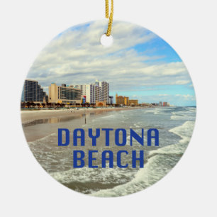 Daytona Beach photo with name Ceramic Tree Decoration