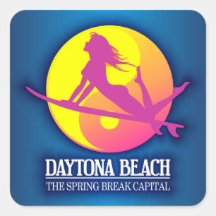 Daytona Beach (Spring Break Capital) Square Sticker