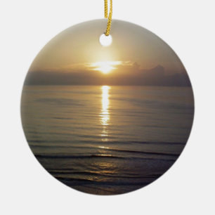 Daytona Beach sunrise Ceramic Tree Decoration