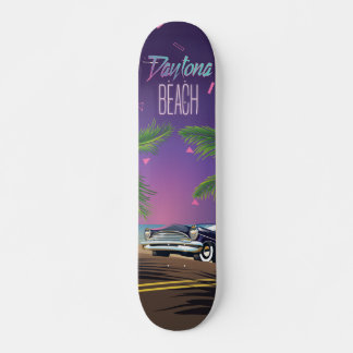 Daytona Beach Vintage Car Travel poster Skateboard
