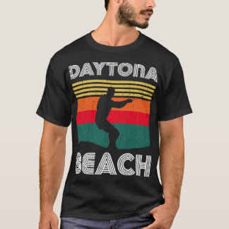 Daytona Beach Vintage Retro Sunset Surfer Design 1 T-Shirt