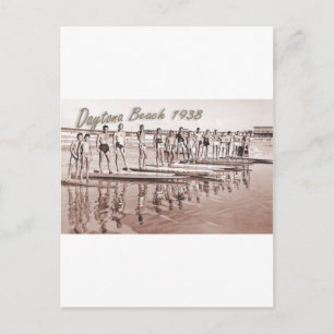 Daytona Beach Vintage Surf Group Photo Postcard