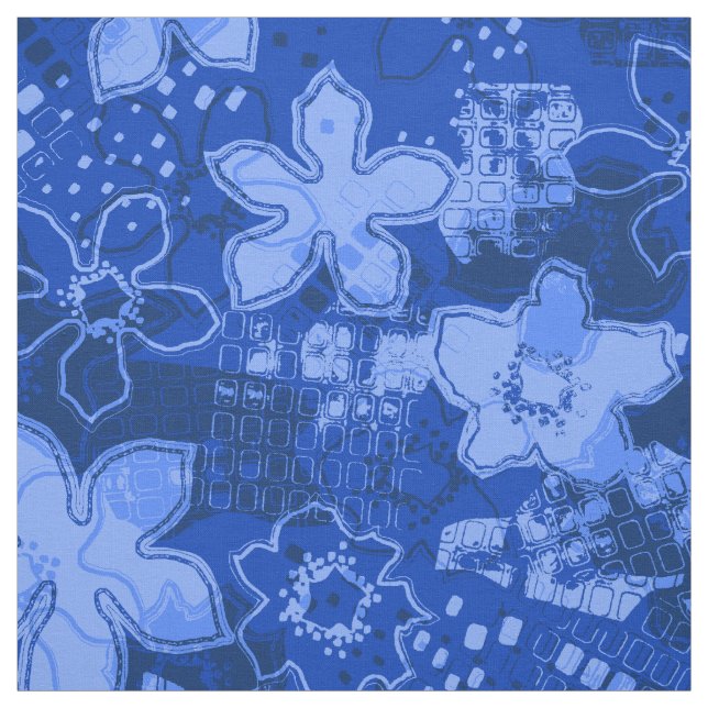 Daytrip Retro Psychedelic Floral Fabric (Swatch)