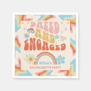 Dazed And Engaged Bachelorette Party Decor Napkin