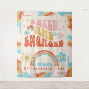 Dazed And Engaged Bachelorette Party Decor Tapestry