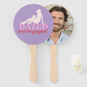 Dazed & Engaged Bachelorette Grooms Face Hand Fan