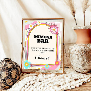 Dazed & Engaged Bachelorette Mimosa Bar Table Sign