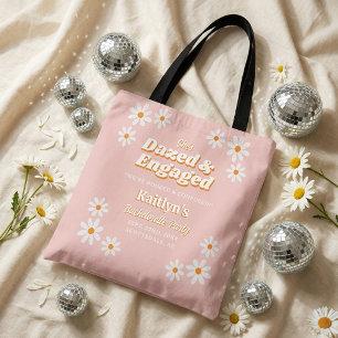 Dazed & Engaged Groovy 70s Bachelorette Party Tote Bag