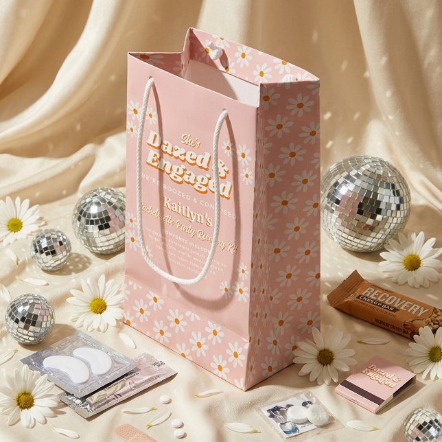 Dazed & Engaged Groovy 70s Bachelorette Recovery Small Gift Bag (Creator Uploaded)