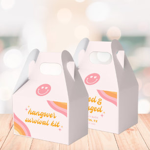 Dazed & Engaged Pink & Orange Bachelorette Favour Box