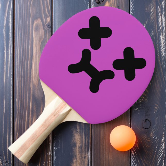 Dazed Pouty Face Purple Ping Pong Paddle (Creator Uploaded)
