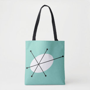 Dazzle Blue all over tote black back Bag