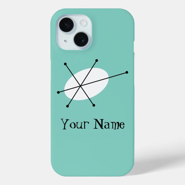 Dazzle Blue 'Name' iPhone case vertical (Back)