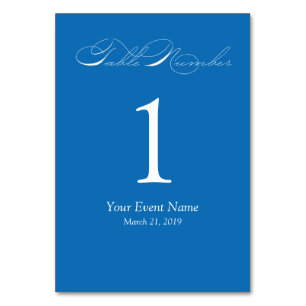 Dazzle Blue Table Card
