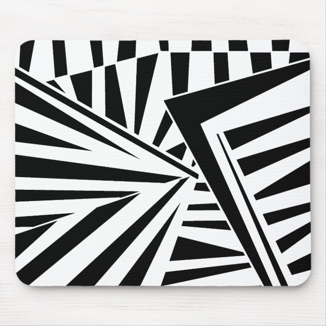 dazzle camouflage(black) mouse mat (Front)