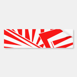dazzle camouflage(red) bumper sticker