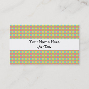 Dazzle Check business card white