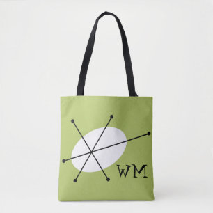 Dazzle Green monogram all over tote Bag