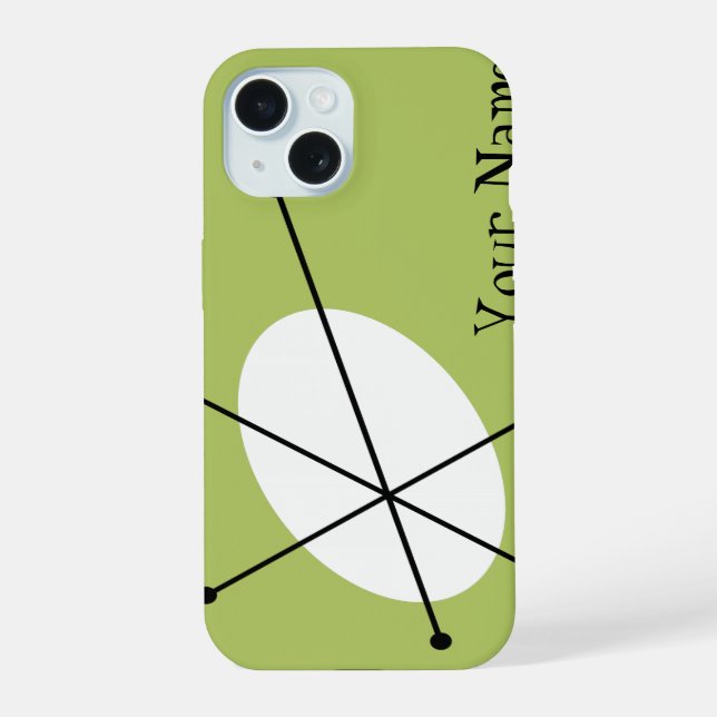 Dazzle Green 'Your Name' iPhone case (Back)