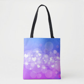 Dazzle Hearts and Stars customised tote bag