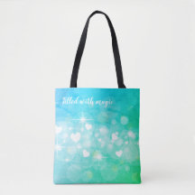 Dazzle Hearts and Stars customised tote bag