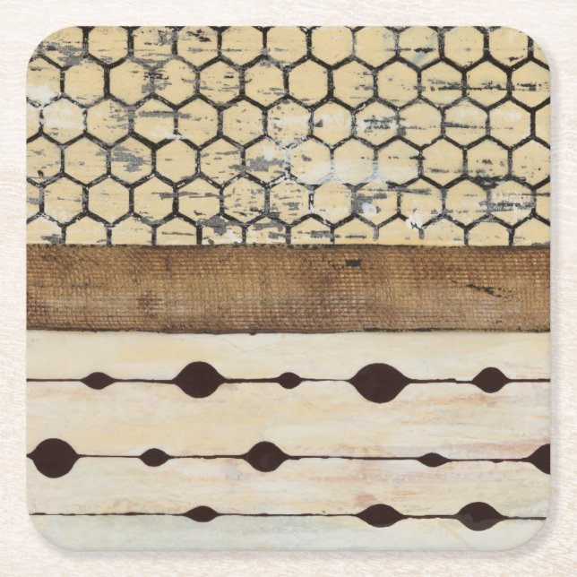 Dazzle II Square Paper Coaster (Front)