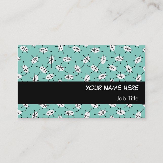 Dazzle Multi Blue business card black stripe (Front)