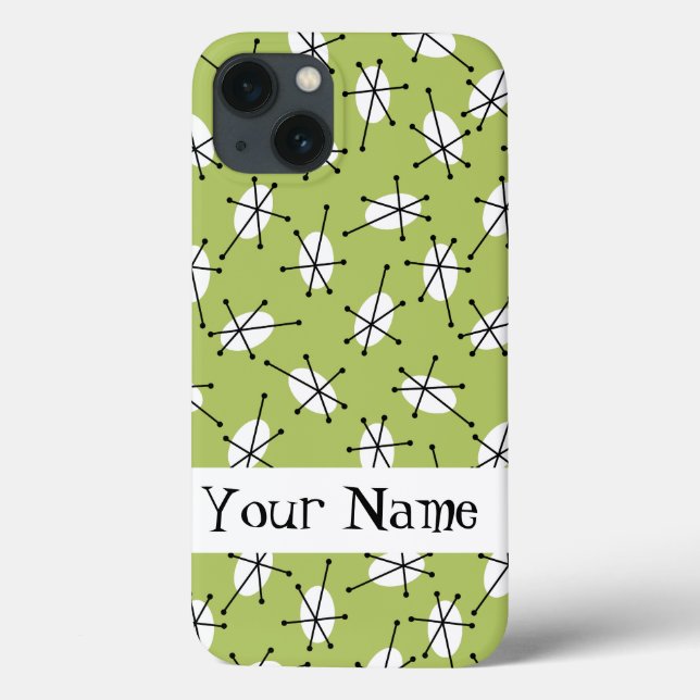 Dazzle Multi Green 'Name' iPad mini case (Back)