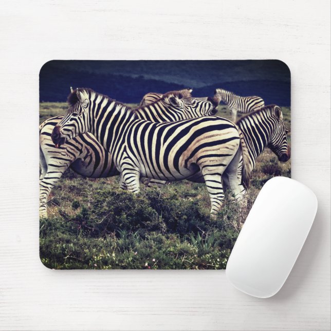 Dazzle Of Zebras Mouse Mat (With Mouse)