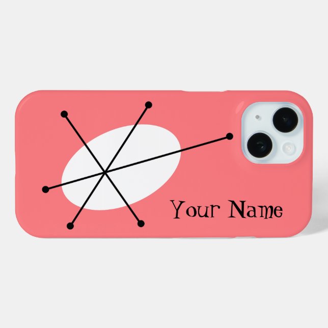 Dazzle Pink 'Your Name' iPhone case (Back (Horizontal))
