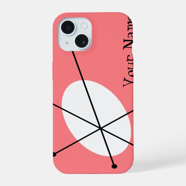 Dazzle Pink 'Your Name' iPhone case (Back)