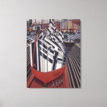 Dazzle-ships in Drydock wrapped canvas print
