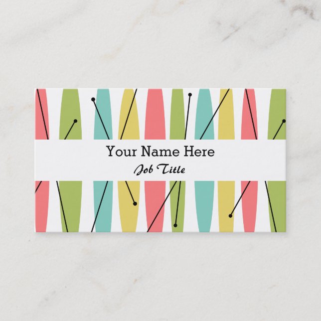 Dazzle Stripe business card white (Front)