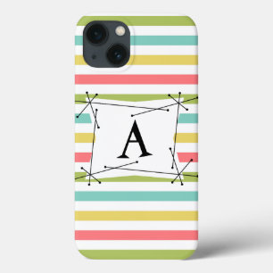 Dazzle Stripe Classic 'Monogram' iPad Mini case