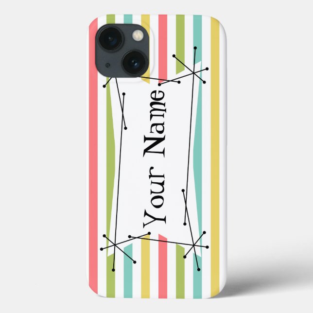 Dazzle Stripe Classic Name iPad horizontal Case-Mate iPhone Case (Back)
