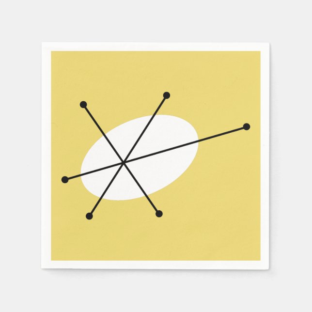 Dazzle Yellow paper napkins (Front)